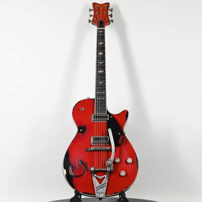 Gretsch Custom Shop USA Masterbuilt Chad Henrichsen 1955 Penguin Heavy Relic- Firebird Red over Black 2025 (UC25113955) image 2