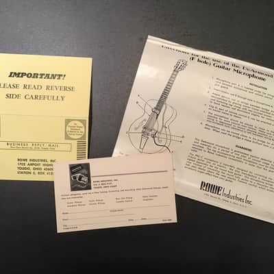 DeArmond FHC guitar mike archtop floating pickup 1950 s Chrome CLEAN w/ box & papers image 9