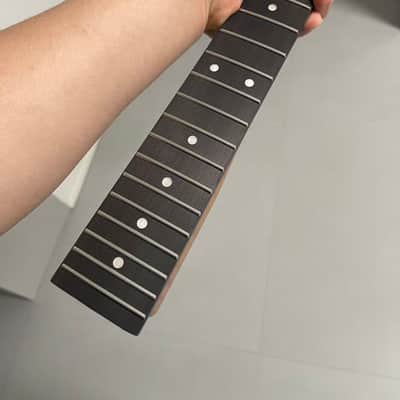 4a Round End stainless steel 22frets Roasted flame Maple guitar neck 25.5inch hole 10mm Satin Rosewood fingerboard ,4A Bone nut Stainless steel 22fret satin Roasted Flame Maple electric guitar neck image 6