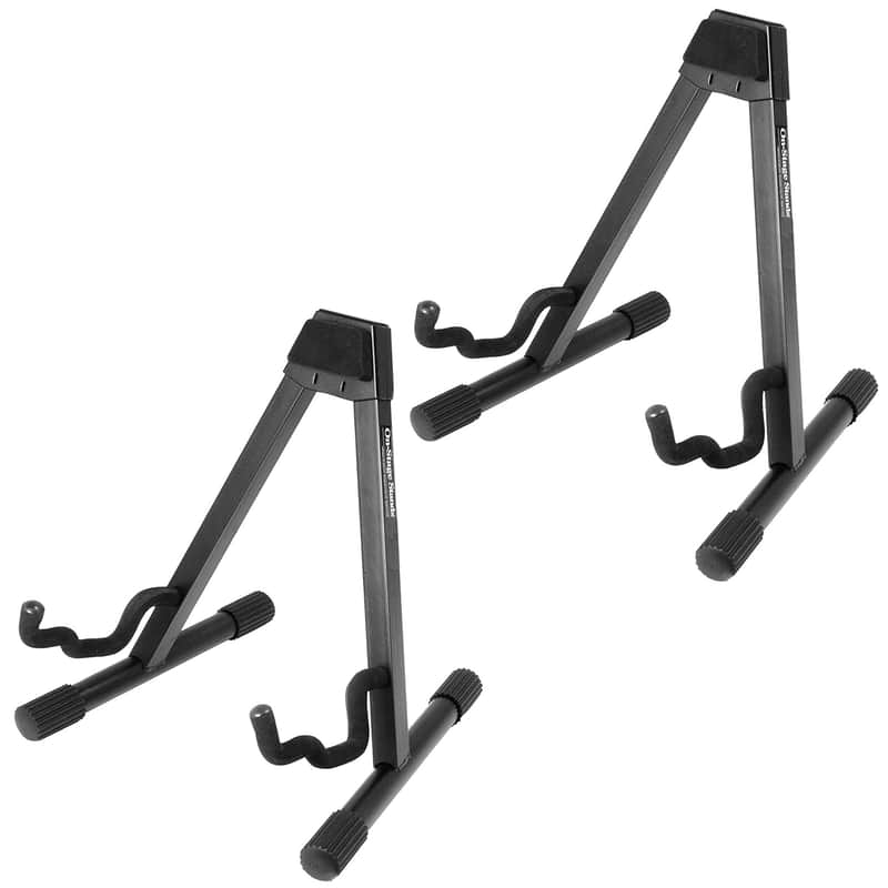On Stage Stands Pro A-Frame Guitar Stand (2 Pack Bundle) image 1