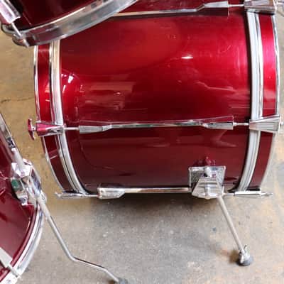 Tama RockStar-DX 4pc Drum Kit Set Maroon 22/16/13/12" image 3