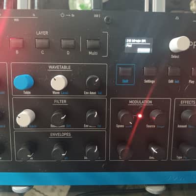 Waldorf Protein Desktop Synthesizer 2025 - Present - Black with Blue Sides image 4
