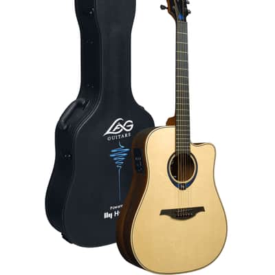 Guitare Folk Electro Lag THV30DCE HyVibe 30 Dreadnought Cutaway image 4