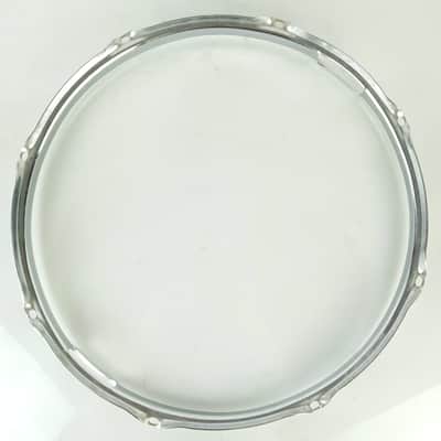 Ludwig 14"COB BRASS Triple-Flange Snare Drum Resonant Rim/Hoop 8Lug 50s *cracked image 9