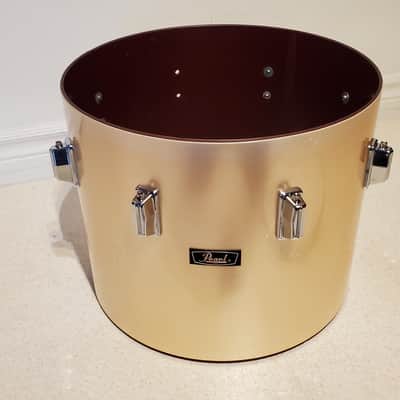 VTG 1970 PEARL 15"x12" Gold Satin "Phenolic" Power Tom Drum  - Gorgeous Clean A+ image 2