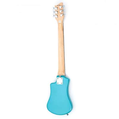 Hofner HOF-HCT-SH-BL-O Shorty Electric Travel Guitar - Blue - with Gig Bag image 2