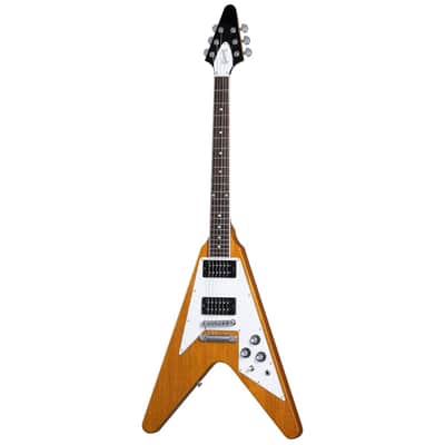 Gibson 70s Flying V Guitar w/ Hardshell Case - Antique Natural image 3