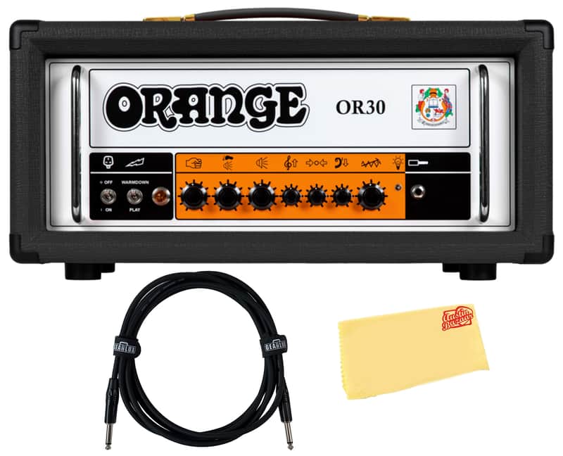 Orange OR30 Guitar Amplifier Head - Black w/ Instrument Cable image 1