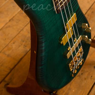 Warwick Custom Shop Streamer LX Petrol Green Transparent Satin - Wenge image 8