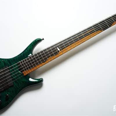 ROSCOE LG3006 Quilt Maple Top / Mahogany Back - Emerald Green image 2