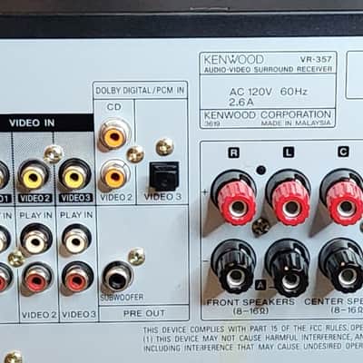 Kenwood Kenwood VR-357 is a 5.1-channel surround sound A/V receiver 90s  - Black image 8