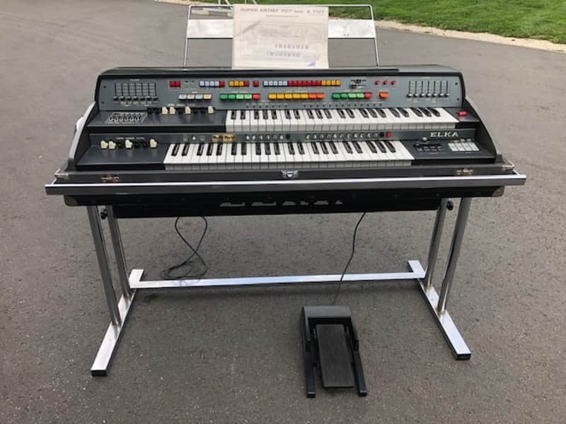 Elka X 705 Vintage Organ (Super Artist 707, X 707) 1979 Black image 1