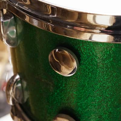 Gretsch 12/14/18/4x14" Round Badge Drum Set - 1950s Green Sparkle image 18