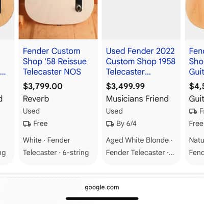 Fender American Vintage '58 Telecaster 2013 - 2017 - Aged White Blonde image 3