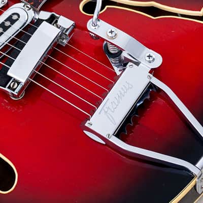 1966 Framus Television 5/118-54T Vintage Guitar Red Sunburst, 100% Original w/ Case image 9