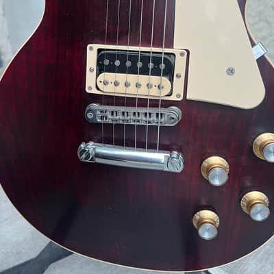 Gibson Les Paul Traditional Pro V Satin Mahogany Top 2020 - Satin Wine Red image 7