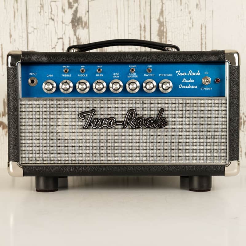 Two-Rock Studio Overdrive 35W Head - Silver Chassis Black Tolex w/Blue Smoke Cloth image 1