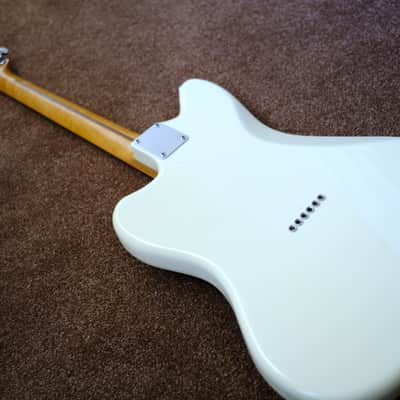 Warmoth Jazzcaster Telemaster Offset Telecaster Olympic White Fender Vintage 64 pickups Pau Ferro image 8