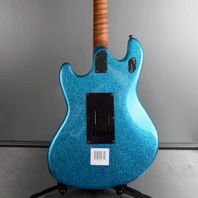 2020 Ernie Ball Music Man BFR Brilliant Blue Sparkle Stingray image 4