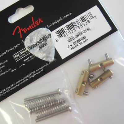 Fender USA Compensated Vintage Telecaster Brass Saddles 0058544049 image 2