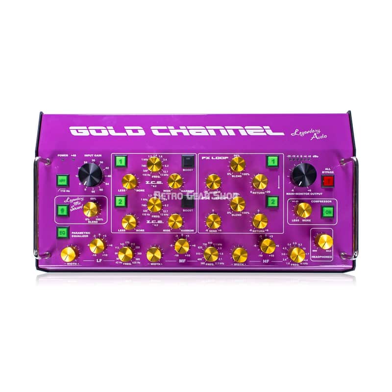 Legendary Audio  Gold Channel Microphone Preamp Channel Strip Purple image 1
