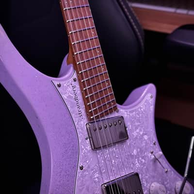 Strandberg Guitars Classic 6 w/ flame maple neck - Lilac Sparkle Gloss image 2
