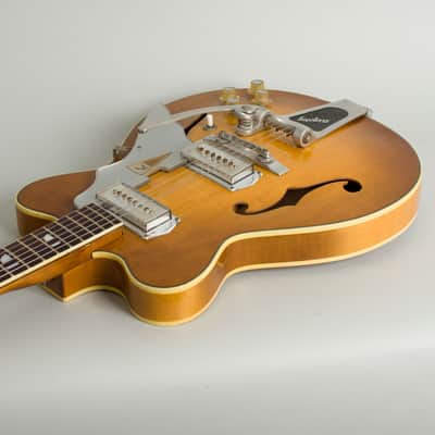 Kay K-775 Jazz II Thinline Hollow Body Electric Guitar (1961), original two-tone hard shell case. image 7