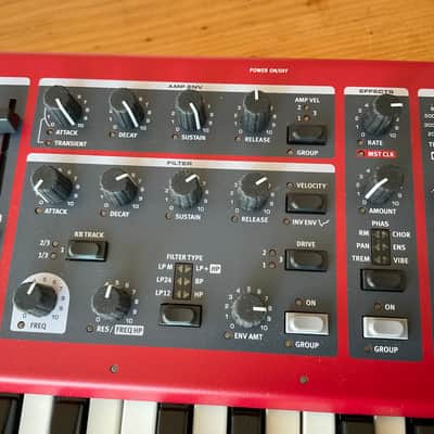Nord Wave 2 61-Key 48-Voice Polyphonic Synthesizer 2013 - 2022 - Red image 6