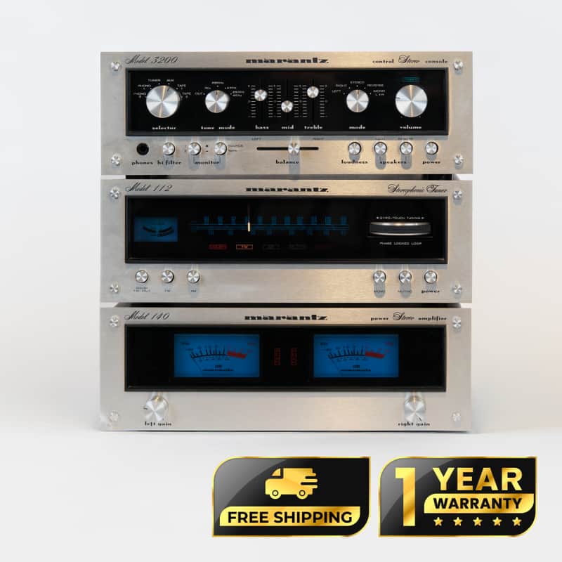 Marantz 140 Power Amplifier + 3200 Pre-Amplifier + 112 Tuner - Complete Vintage Marantz Stack - Professionally Restored - 1-Year Warranty image 1