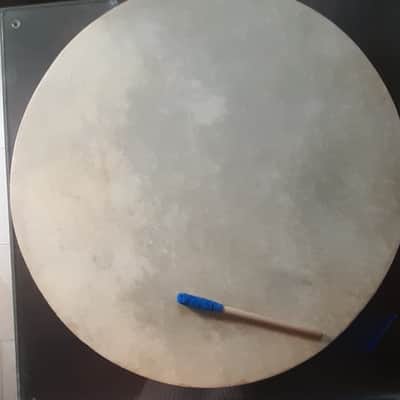 26" inch. Handmade Natural Buffalo skin shaman shamanic hand drum , wooden frame drum with beater , mallet image 2