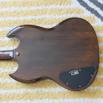 Aria Pro II SG Double Cut DiMarzio PU Antique Brown image 3