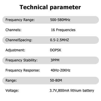 Tiwastage Wireless Microphone Audio Transmitter and Receiver System Plug-on XLR Mic Adapter for wired mic image 3