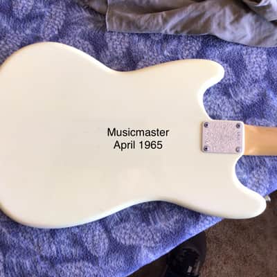Fender Musicmaster II 1965 - Olympic White (With age related yellowing) image 5