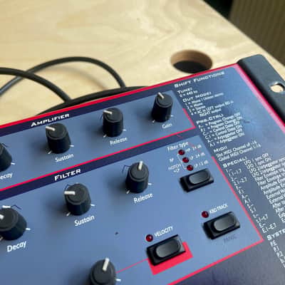 Nord Lead Rack Rackmount Virtual Analog Synthesizer 1995 - 1997 - Red image 3