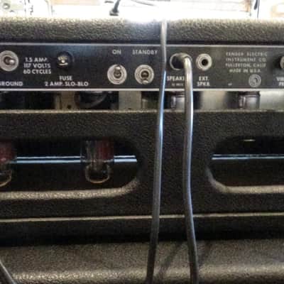 Fender Bandmaster 40-Watt 2-Channel Amp 1963 - 1967 - Black Panel w/2x12 cab image 3