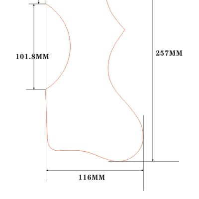 2 Pcs Acoustic Guitar Pickguard Self Adhesive Sheet For Gibson J200 SJ200 ,Crystal Red image 4