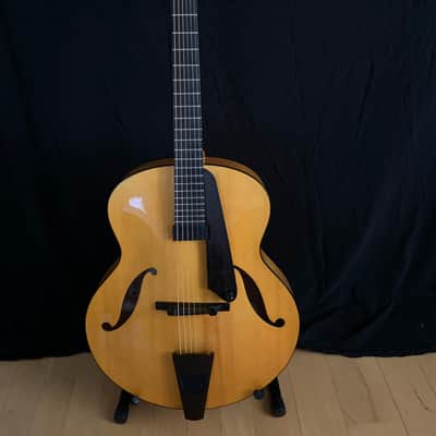 Bill Moll 18 Inch Classic Archtop Non-Cutaway 2004 Natural Spruce- Clear image 1