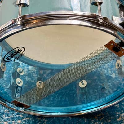 1080s CUSTOM BUILD Blue 14” x 6 ACRYLIC Snare Drum image 8