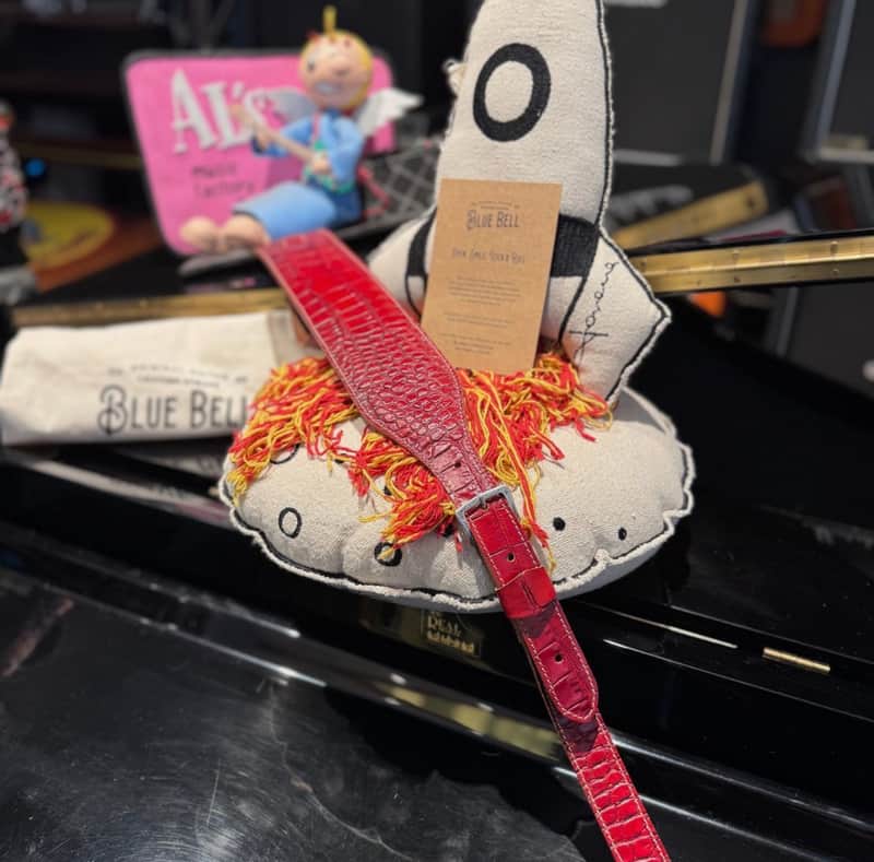 Blue Bell Straps Johnson Caiman “ ONE OF A KIND”  Custom Cherry Red Exclusive for Al’s Music Factory image 1