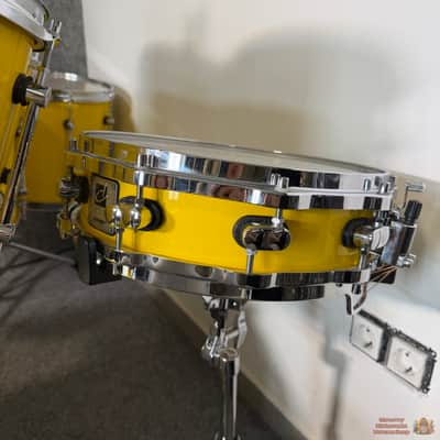 RARE! Sonor Designer Maple Light 20,10,12,14,15 + 14x4 Drum Kit - Yellow image 5