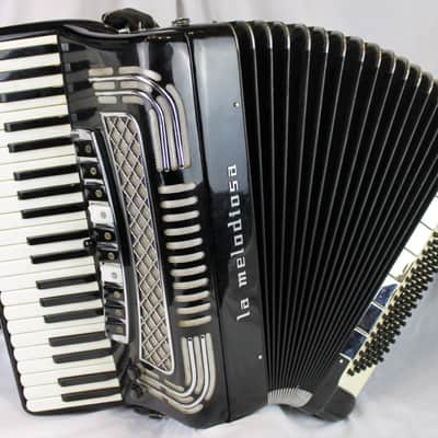 4846 - Black La Melodiosa Model 70 Piano Accordion LMMH 41 120