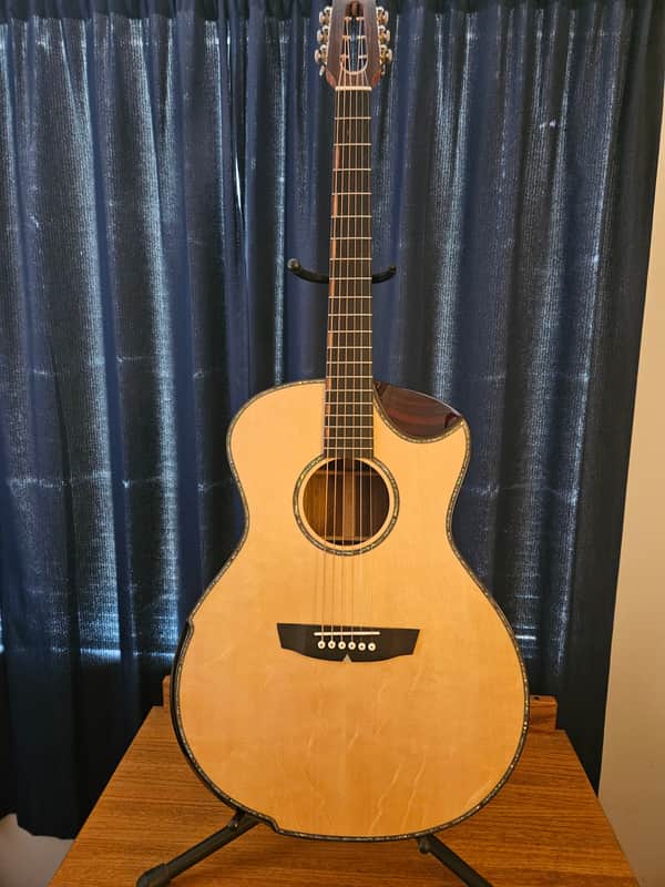 Black Finger Chinese Solid Wood Acoustic Grand Auditorium 2023 - Gloss image 1