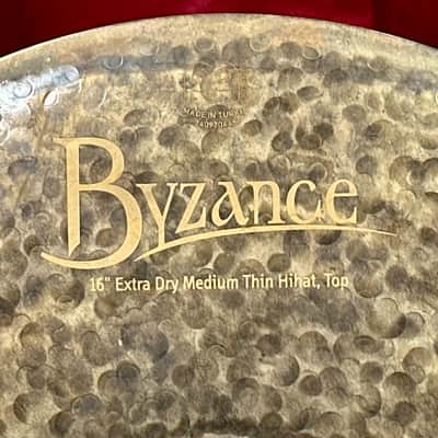 16" Meinl Byzance Extra Dry Medium Thin Hi-Hat Cymbal Pair 1002g/1522g *Video* image 4