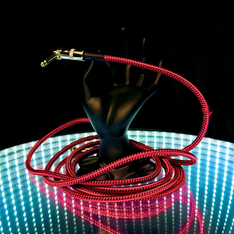 Guitar — 10 Foot — Red — One Right Angle — Instrument Cable image 1