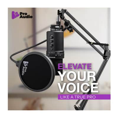 Focus Pro Audio Pop Filter for Broadcasting and Recording Microphones with Flexible Gooseneck Mount and Windscreen imagen 5