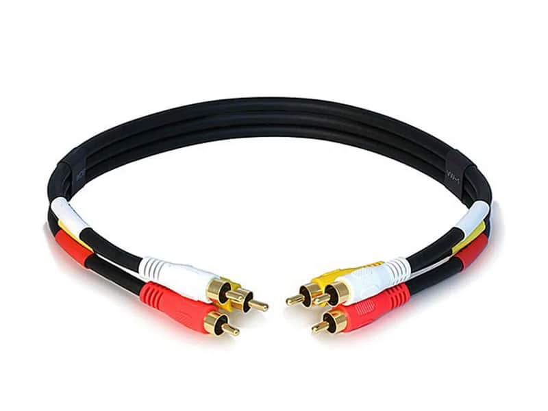New RCA Coaxial Composite Video and Stereo Audio Cable, 1.5ft image 1