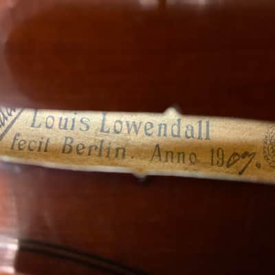 Louis Lowendall Imperial 4/4 Violin 1907 Berlin image 8