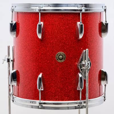 Gretsch 18/12/14/5x14" 60's Round Badge Drum Set - Rewrapped by Lee Ruff Tangerine Sparkle image 21