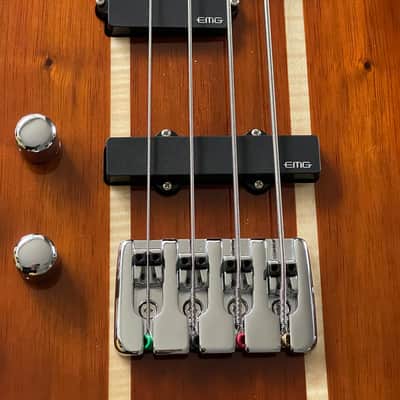 B.C. Rich Heritage Classic Mockingbird Bass LH Left Hand Lefty KOA Active EMG Pickups image 10
