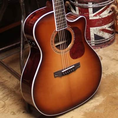 Cort GOLD A8 LB | Gold Series A8 Grand Auditorium Acoustic / Electric Cutaway Guitar. Light Burst. New with Full Warranty! image 7